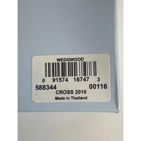 NEW Wedgwood Decorative Cross Ornament 2010 Jasperware White Blue Easter - Picture 5 of 7